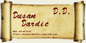 Dušan Dardić vizit kartica